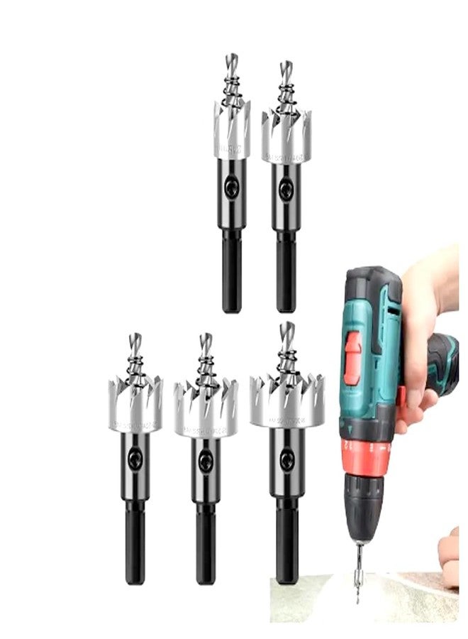 Veltrix - 5Pcs/Set 16mm 18mm 20mm 25mm 30mm HSS Stainless Steel Hole Saws Cutter Drill Bits with Wrench for Metal Power Tool Accessories - Image 5